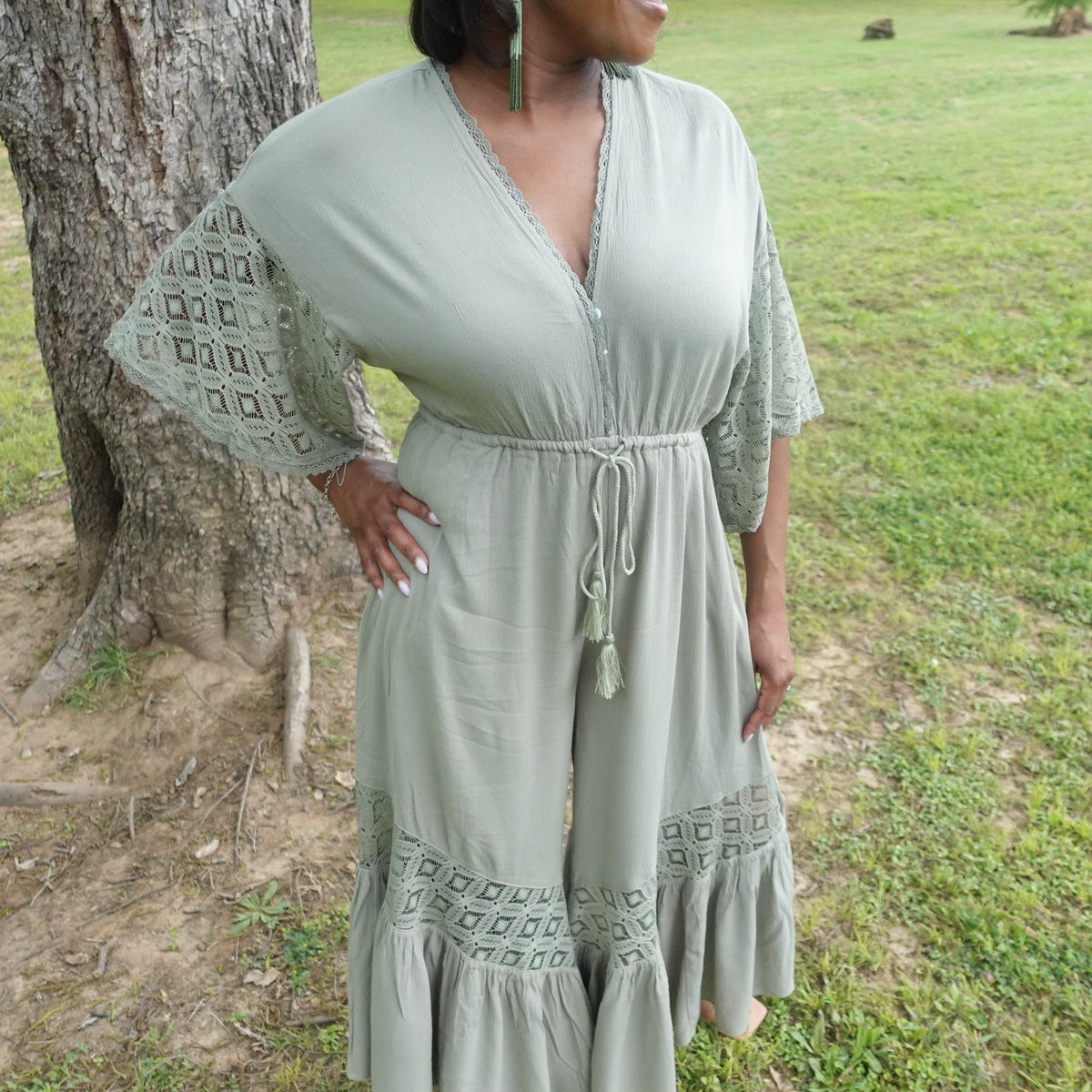 Boho V-Neck Jumpsuit