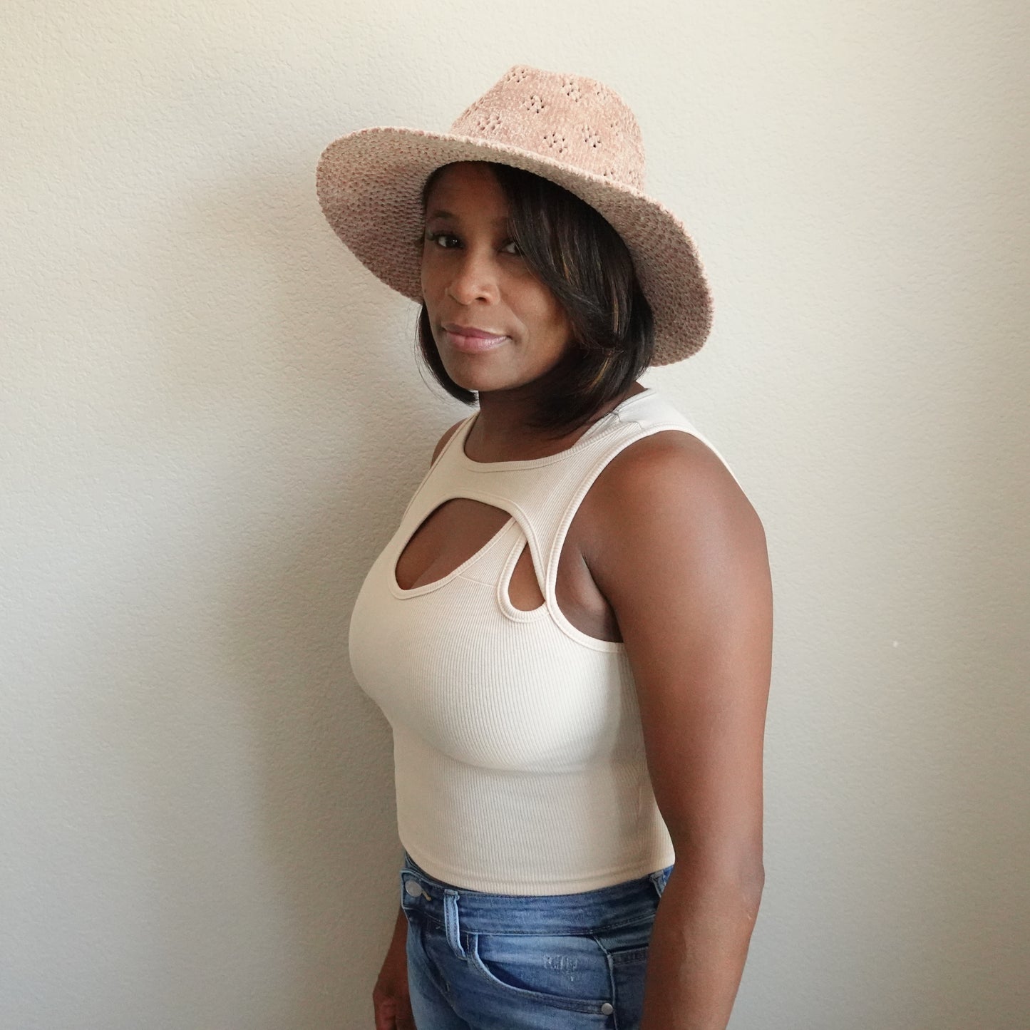 Asymmetrical Shoulder Cropped Top