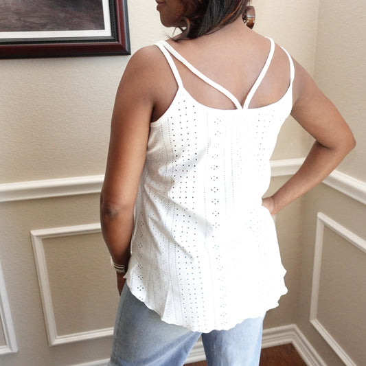 Eyelet Trim/ Cami Top