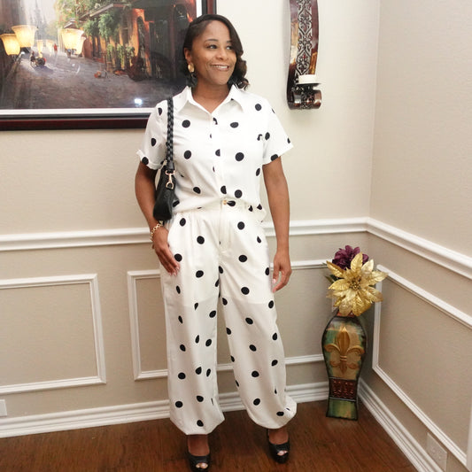 Polka Dot Pant Set