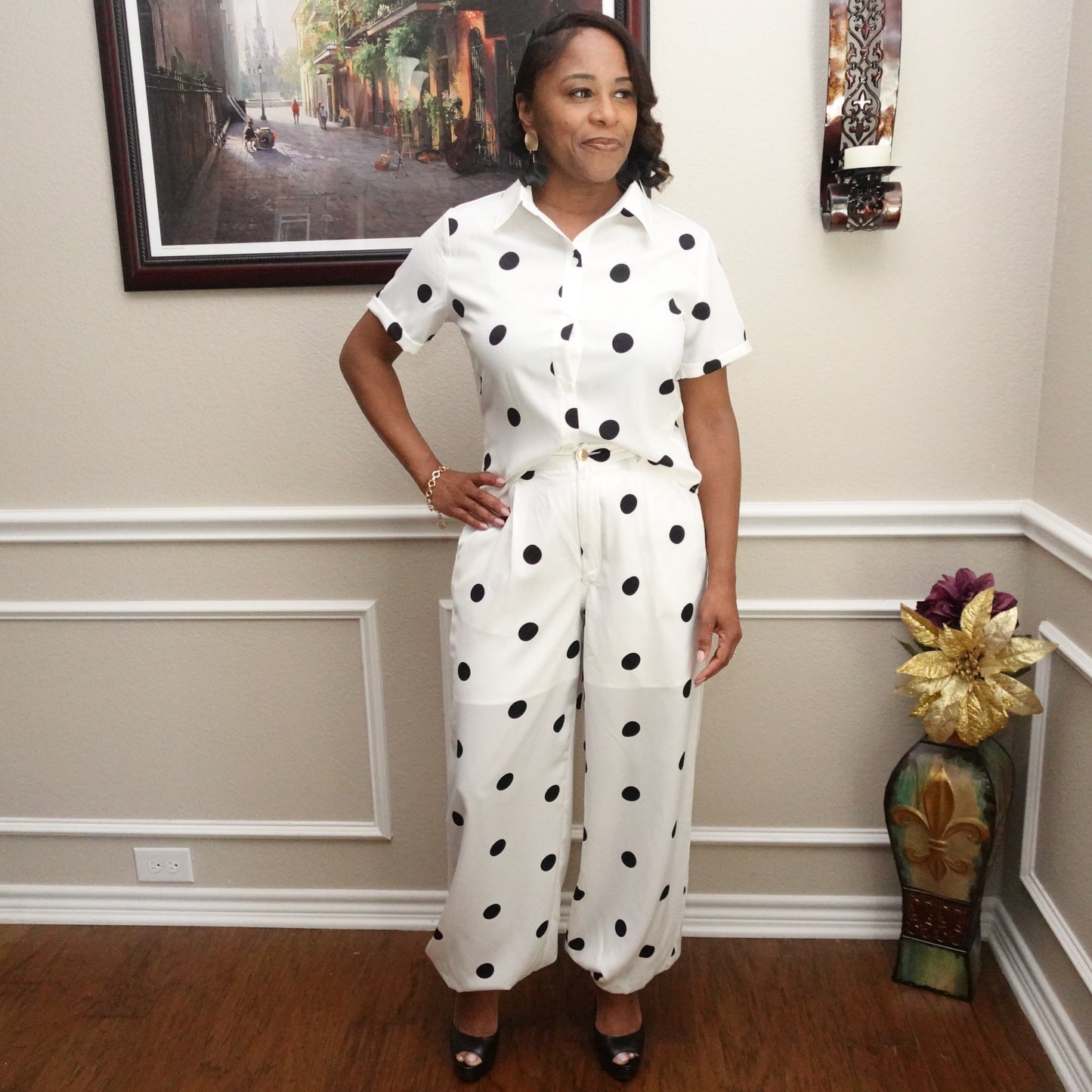 Polka Dot Pant Set