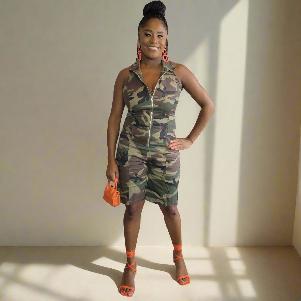 It's Your Move/Camo Romper