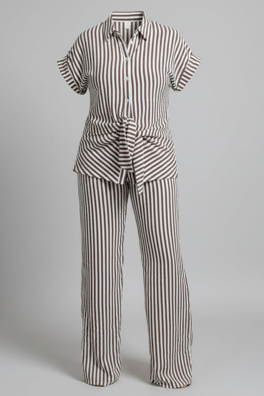 Run That Back/ Stripe Pant Set