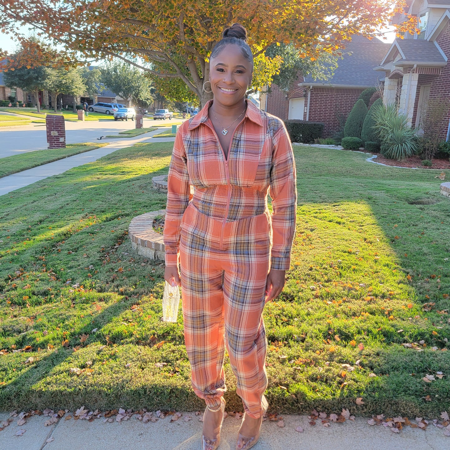 Plaid Jumpsuit