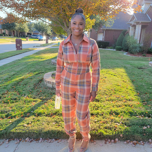 Plaid Jumpsuit