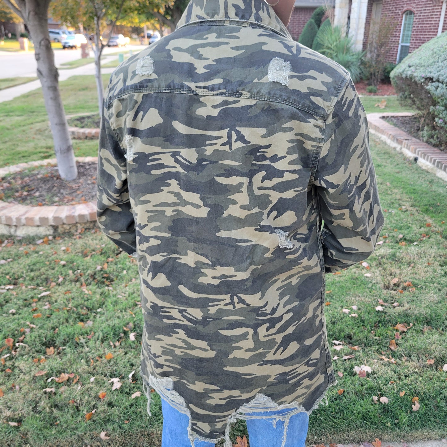 Distressed Camo Jacket