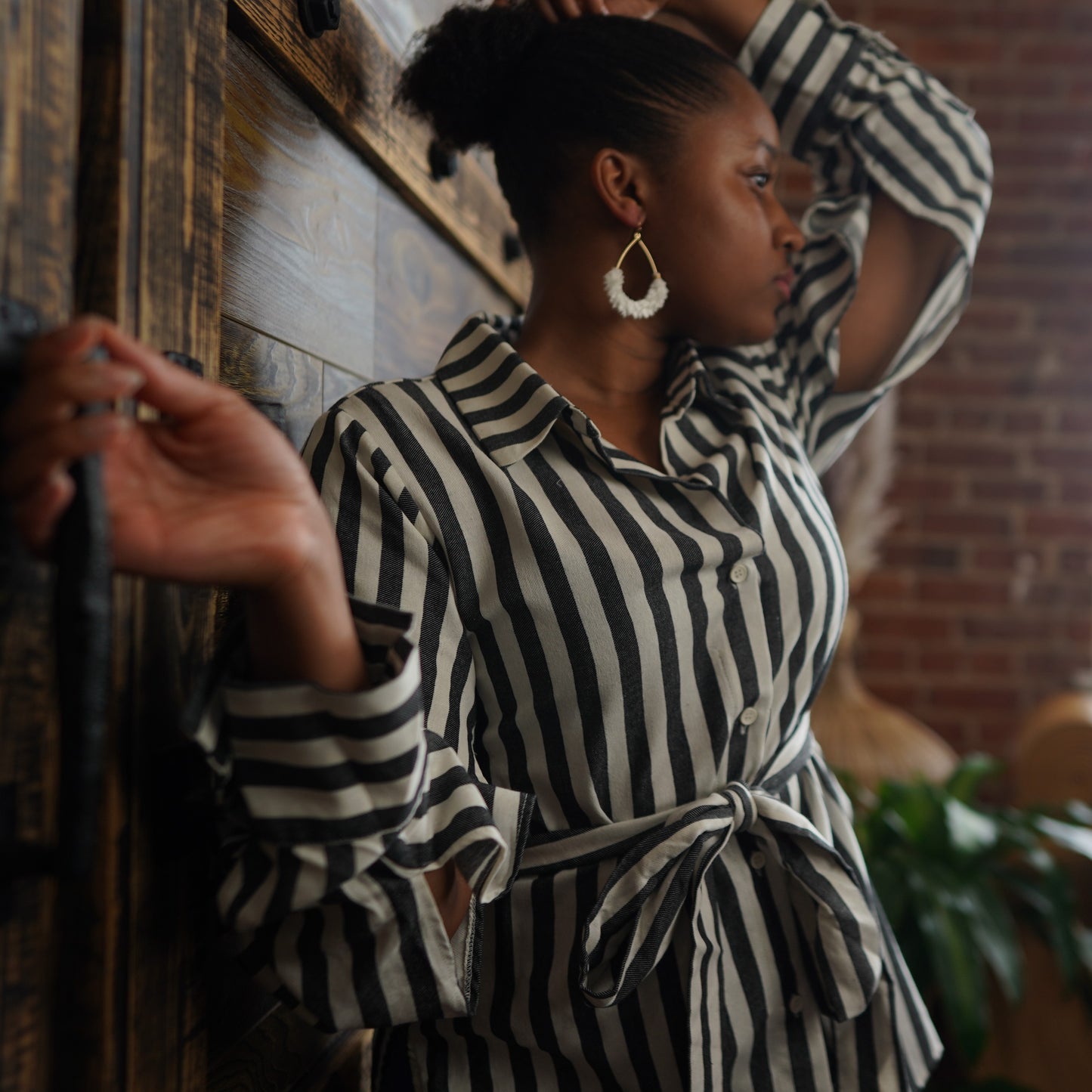 Classy Peek a Boo Button Up