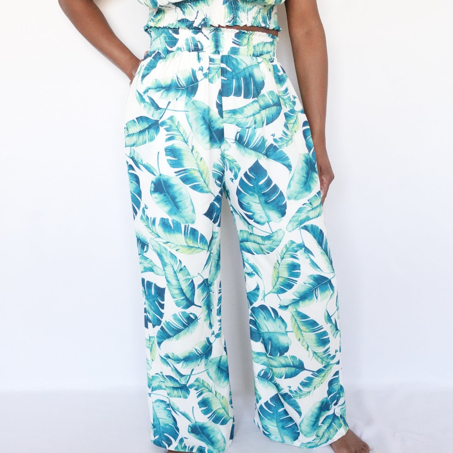 Tropical Wide Leg Pant