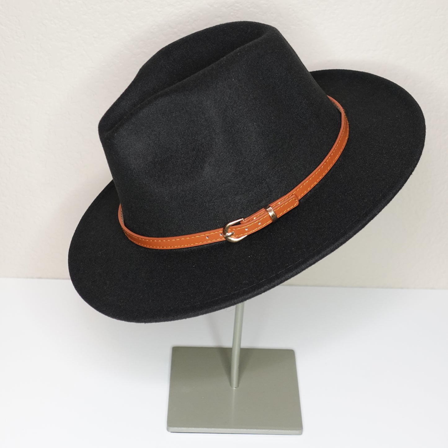 Leather Belt Fedora Hat