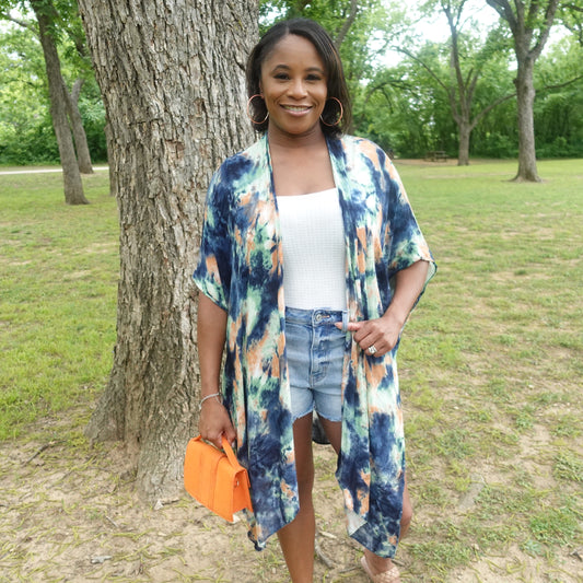 Paradise Watercolor Kimono