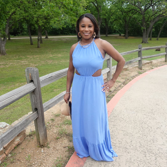 Flowy Cutout Maxi Dress