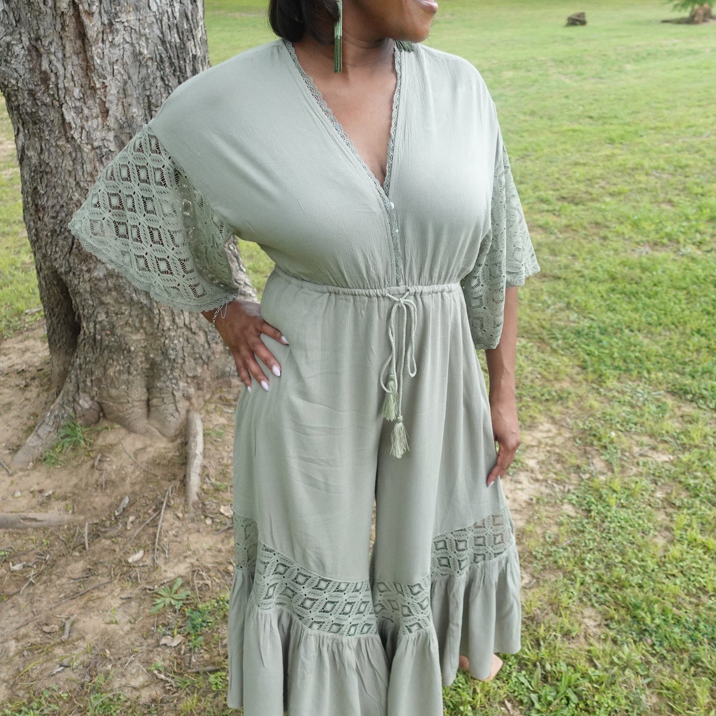 Boho V-Neck Jumpsuit