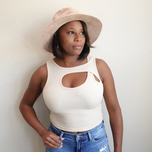 Asymmetrical Shoulder Cropped Top