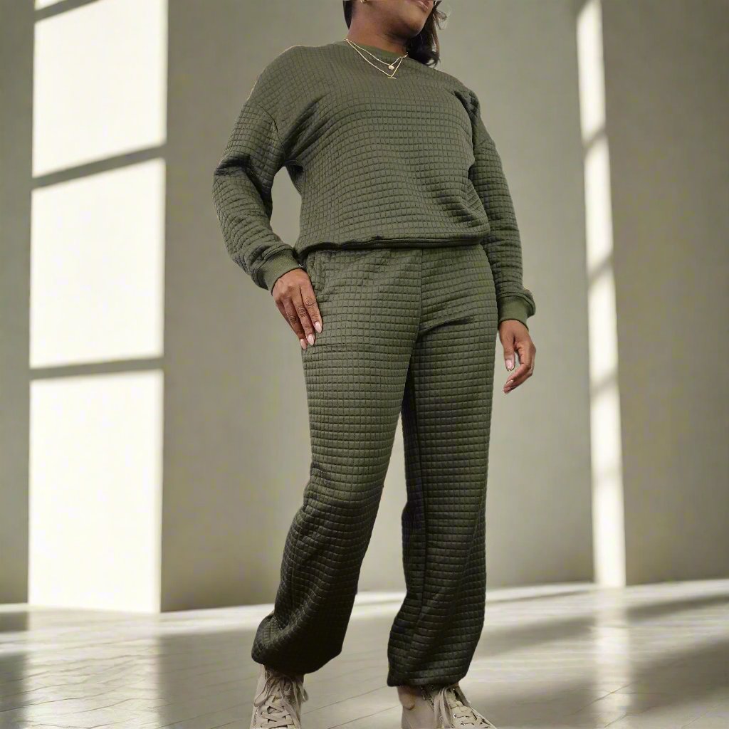Textured Jogger Set