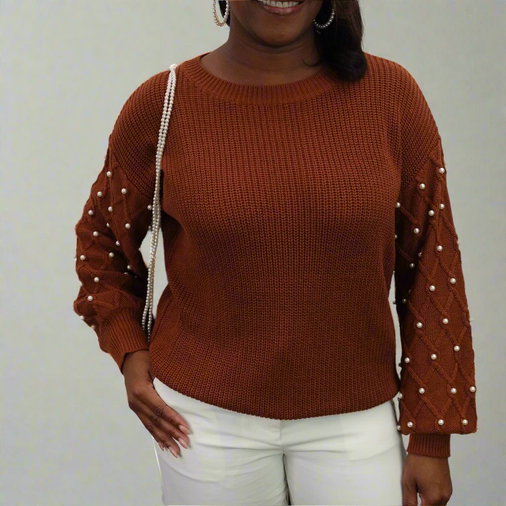 Pearl Beaded Sweater