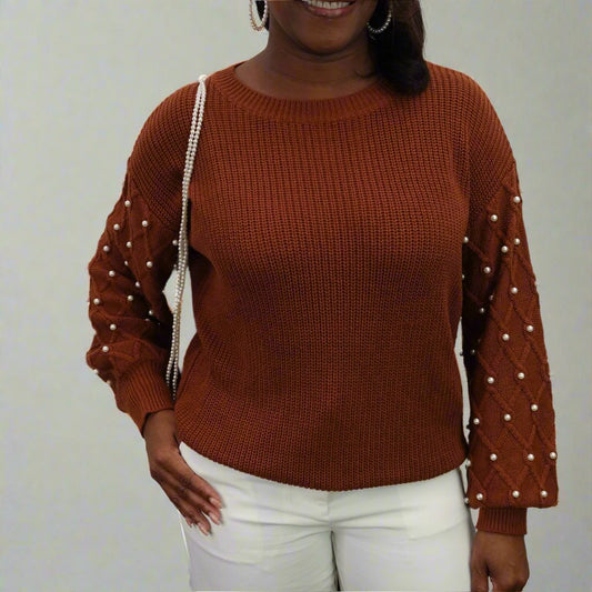 Pearl Beaded Sweater