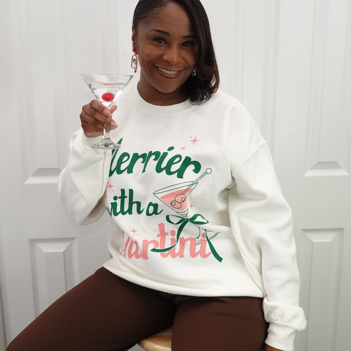 Merry Martini Christmas Sweatshirt