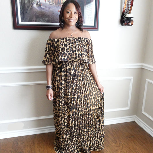 Overlay Leopard Dress