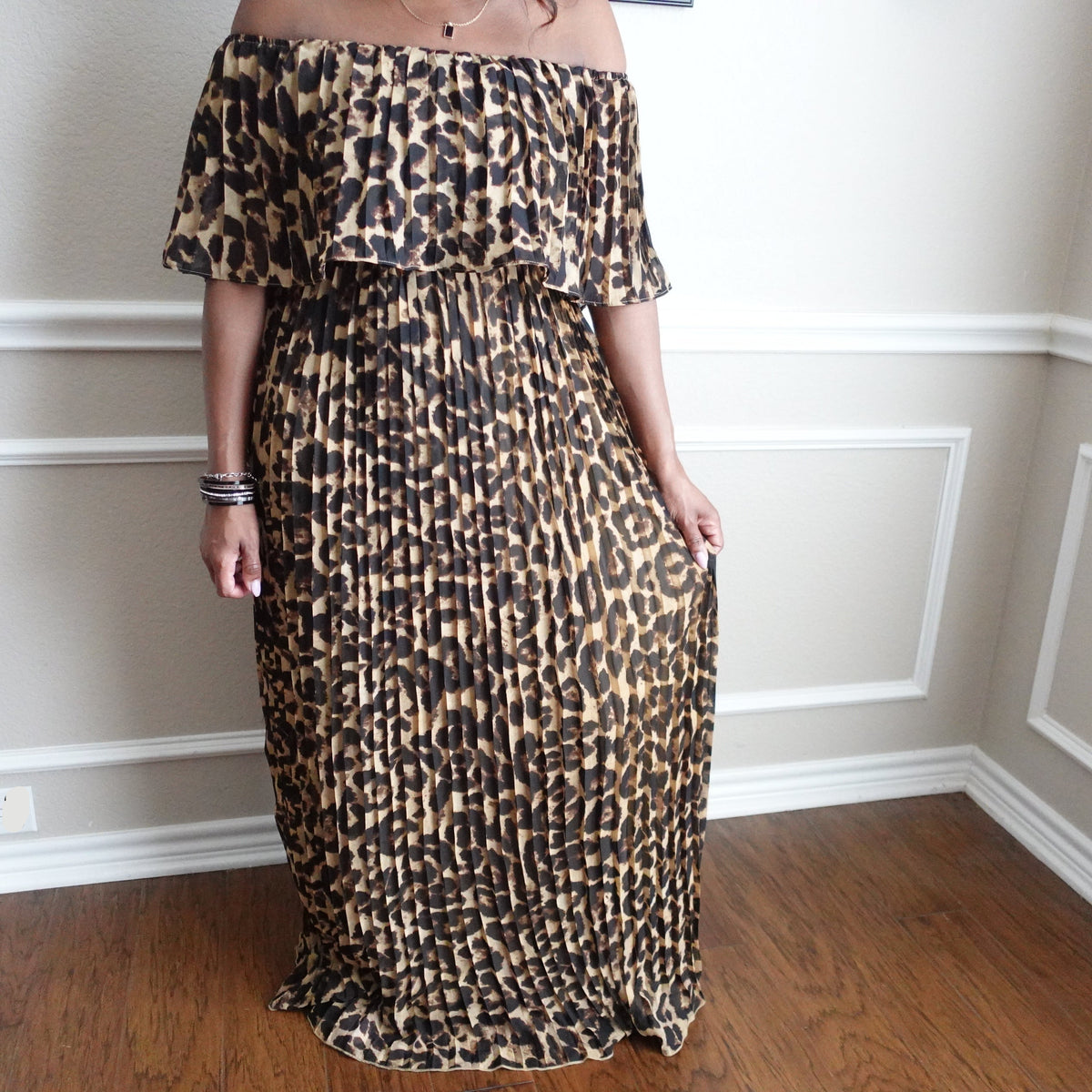 Overlay Leopard Dress