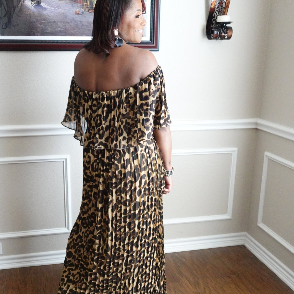 Overlay Leopard Dress