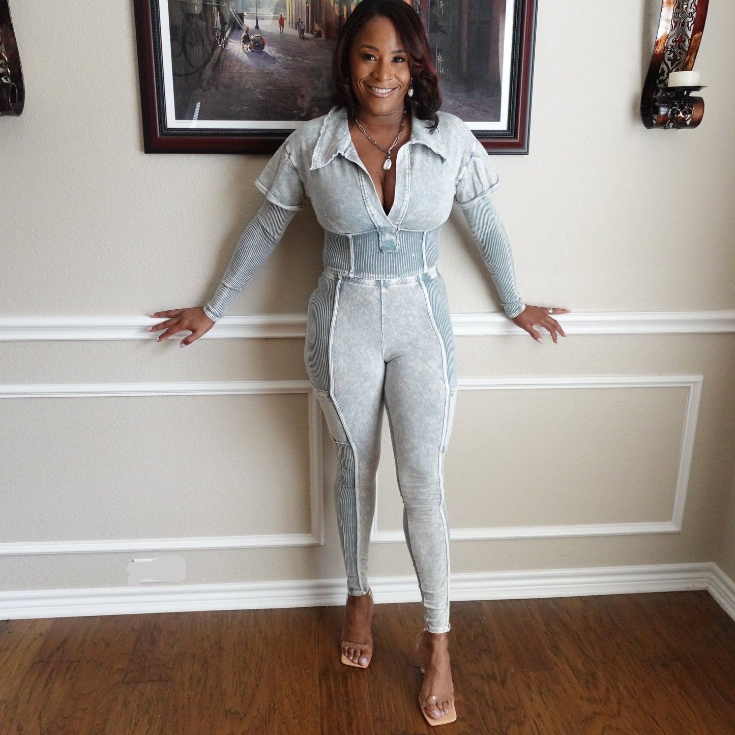 Mineral Wash/Cargo Legging Set