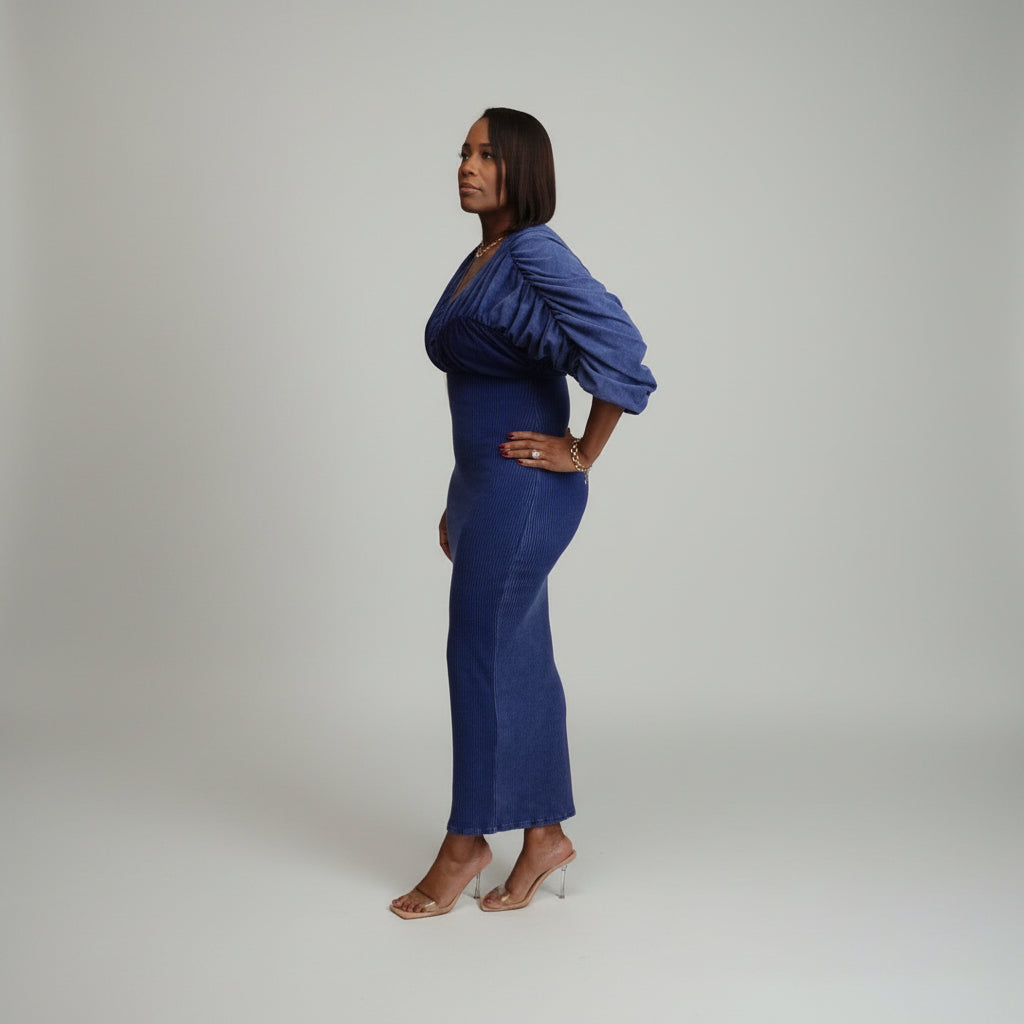 Mineral Wash/ Midi Dress