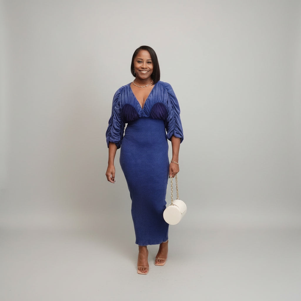 Mineral Wash/ Midi Dress