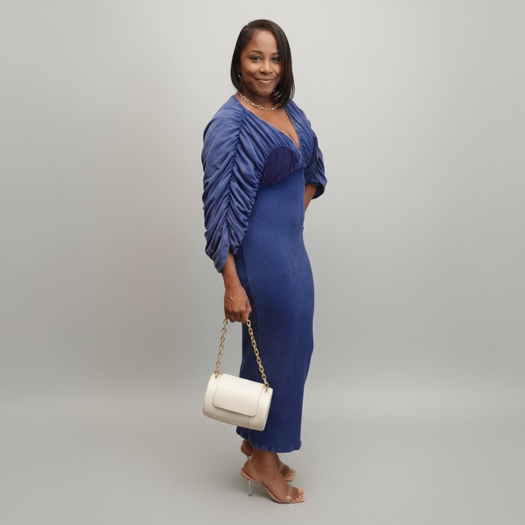 Mineral Wash/ Midi Dress