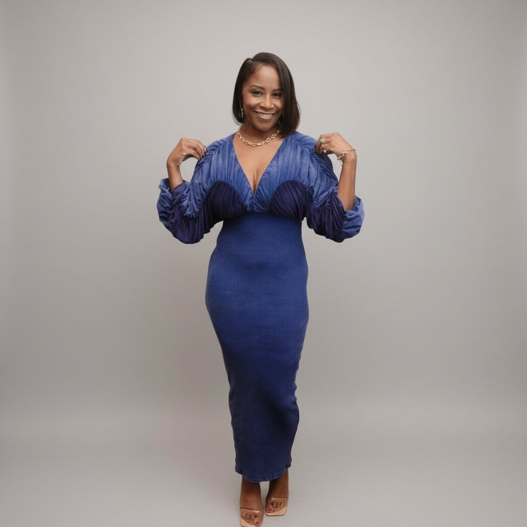 Mineral Wash/ Midi Dress