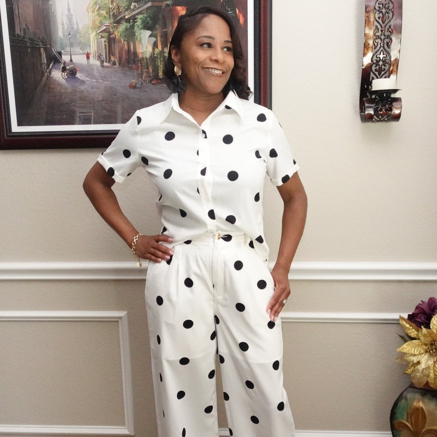 Polka Dot Pant Set