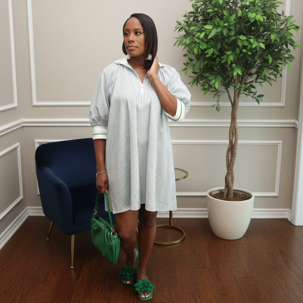 On The Go/Puff Sleeve Casual Dress
