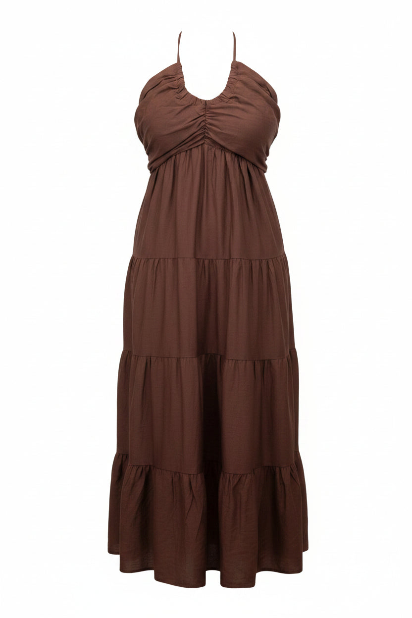 Brown Sugar/Tiered Maxi Dress