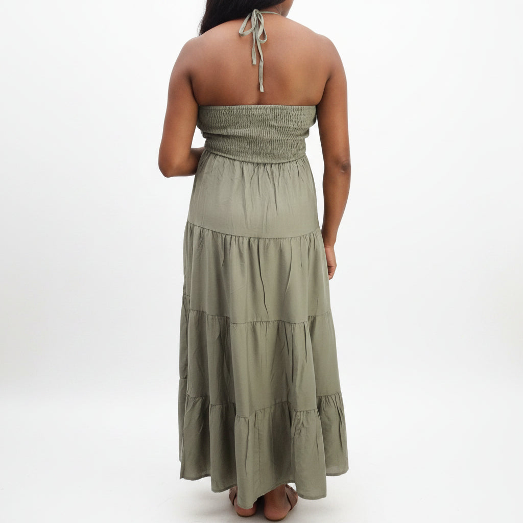 Olive/Tiered Maxi Dress
