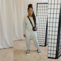 Dolman Sleeve Ribbed 2 Piece Jogger Set