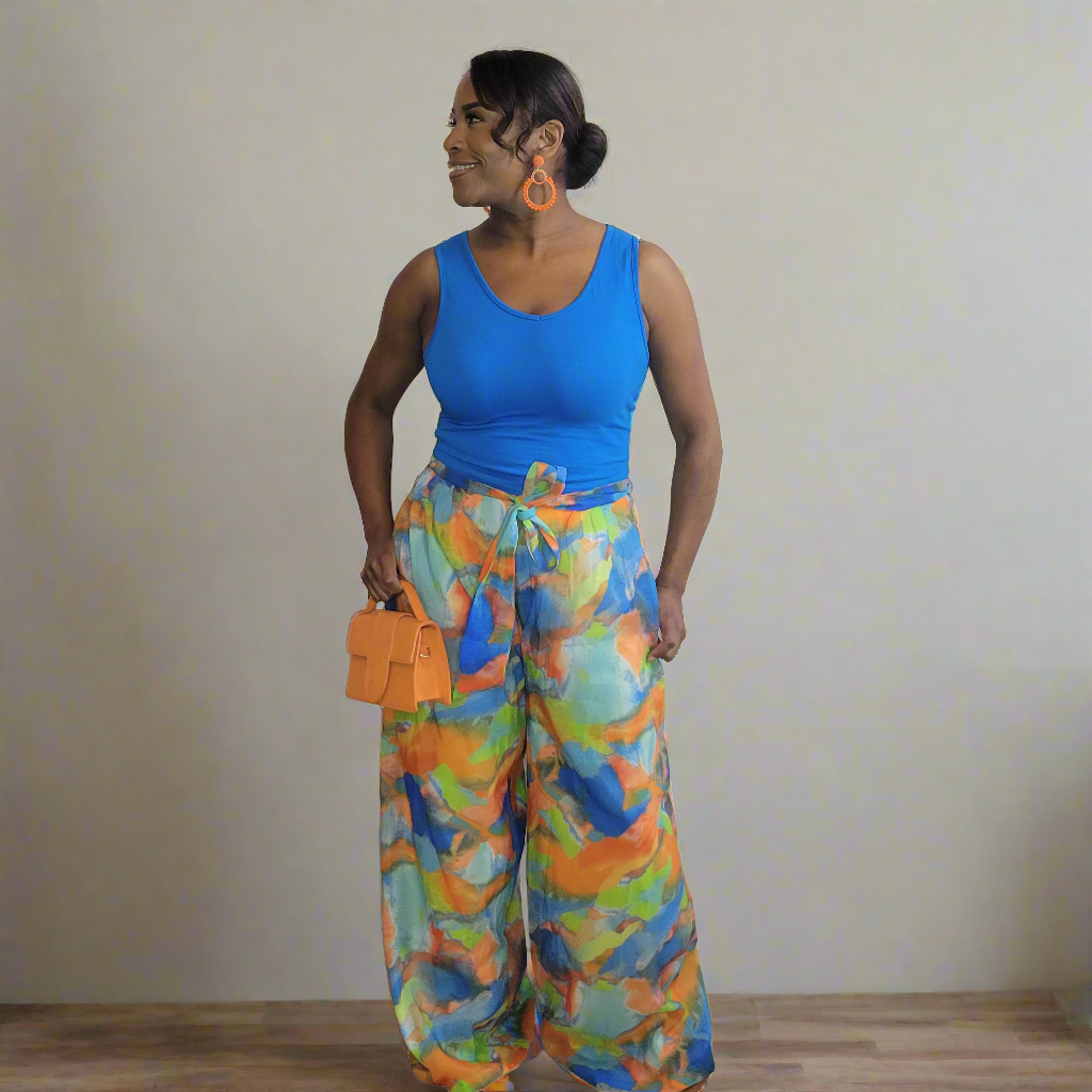 Watercolor Printed Pant