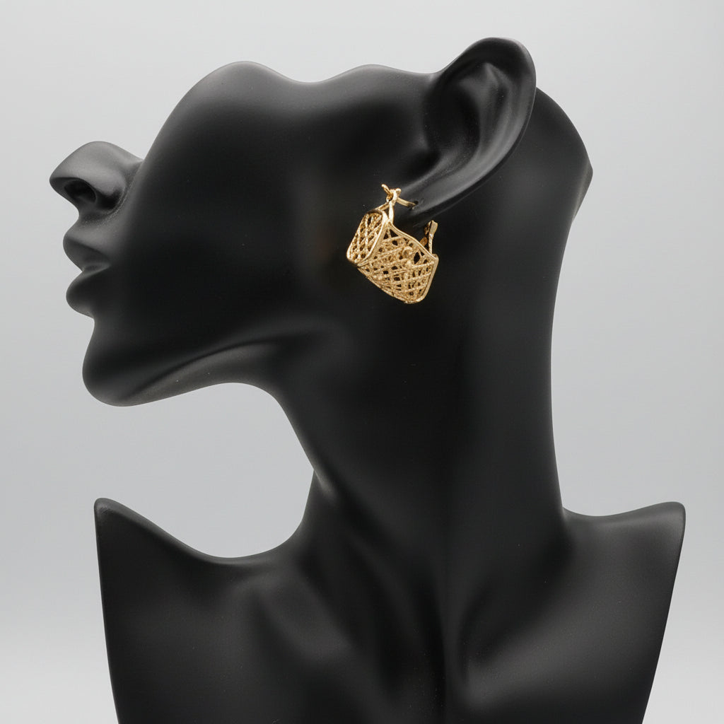 Gold Purse Earring