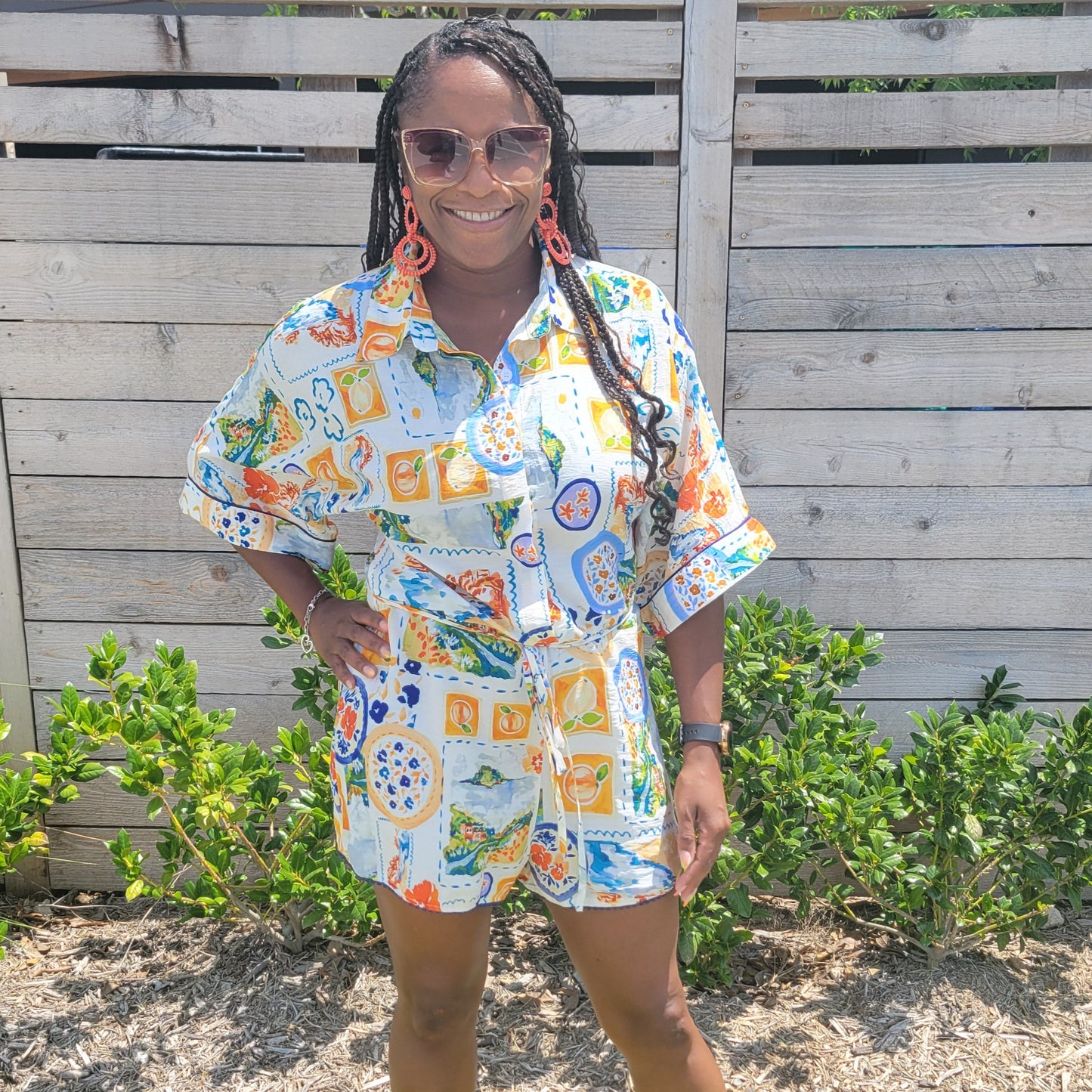 Watercolor Print Romper