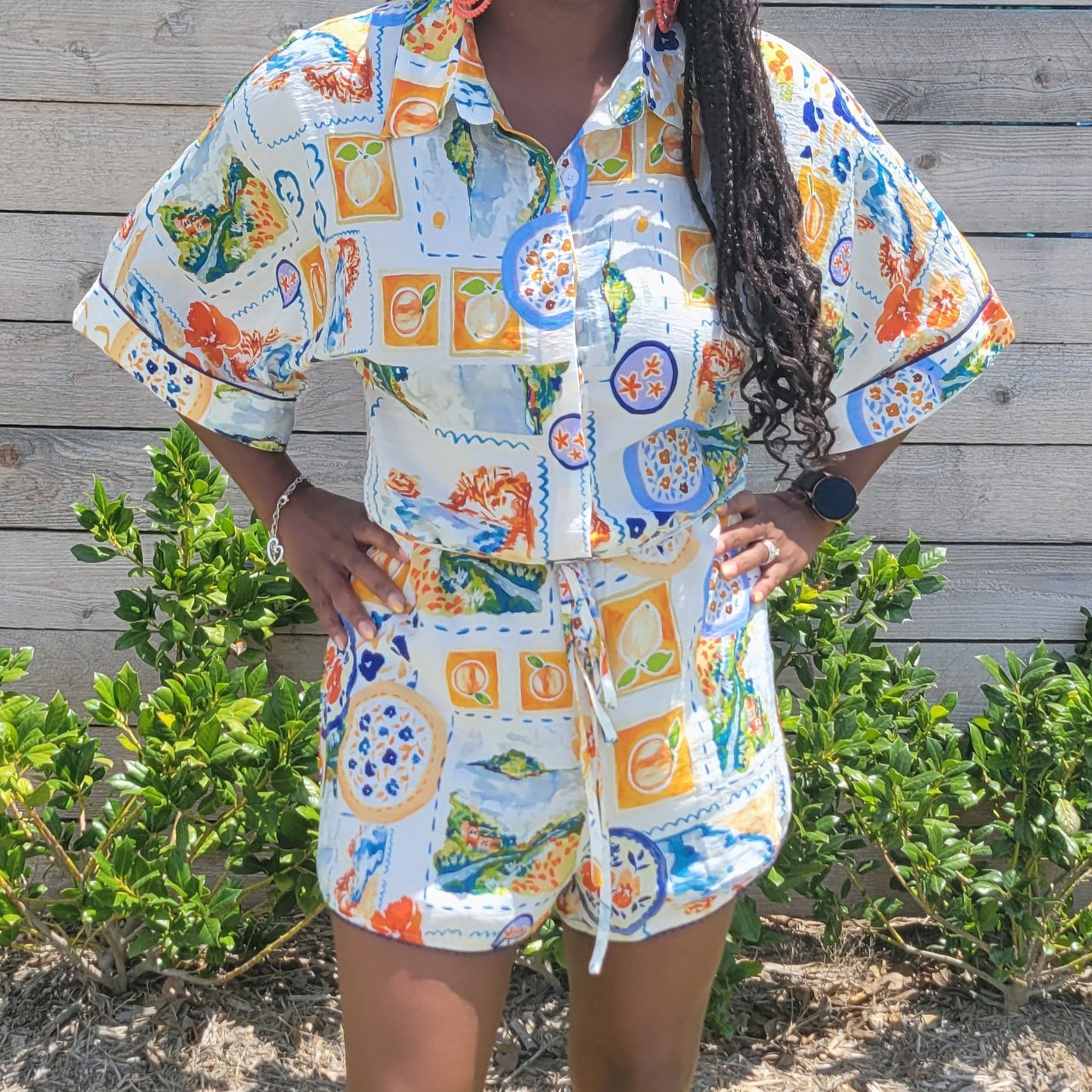 Watercolor Print Romper