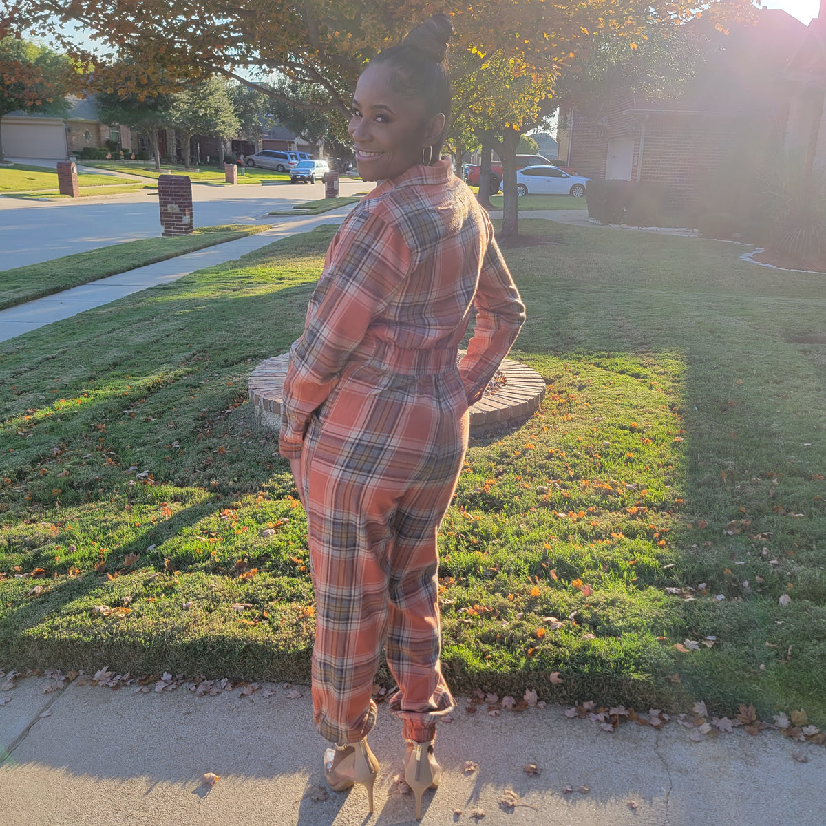 Plaid Jumpsuit