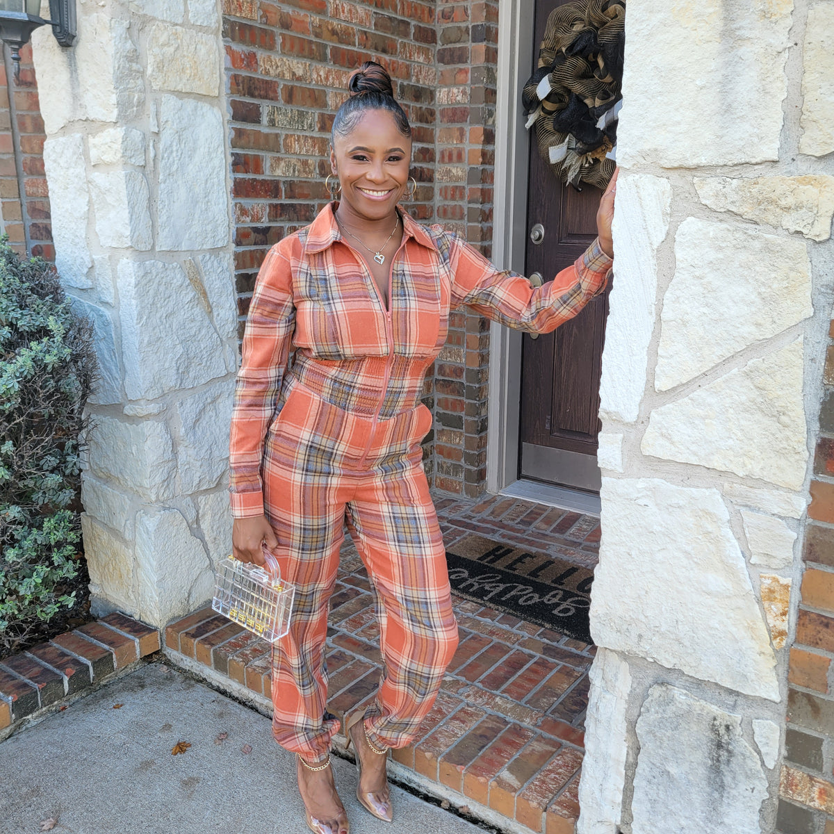 Plaid Jumpsuit