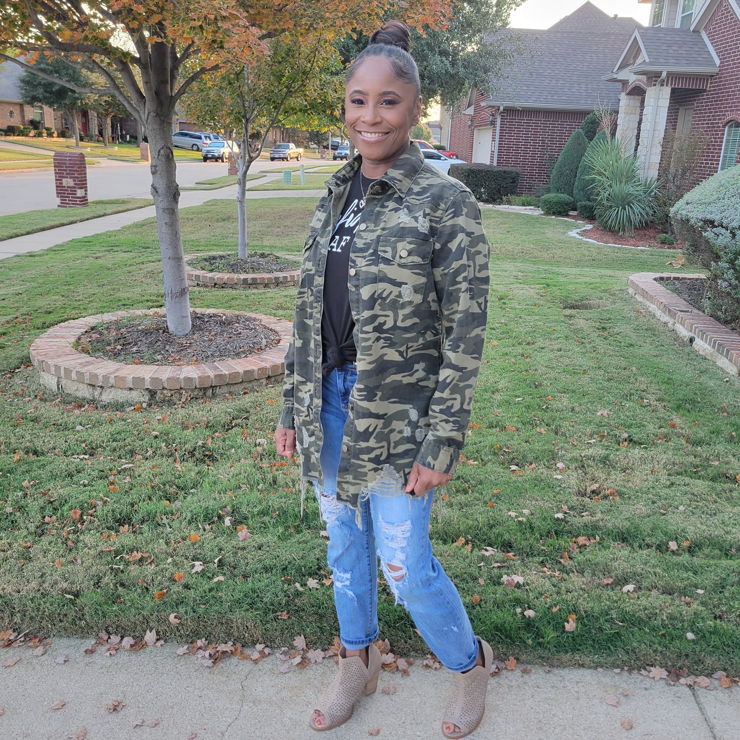 Distressed Camo Jacket