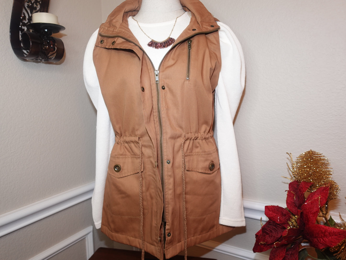 Vest with Faux Fur Lining