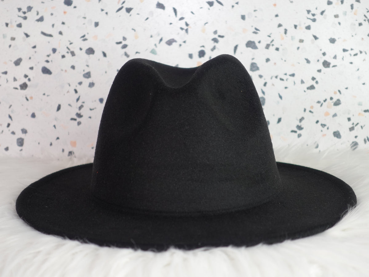 Black Doubled-Sided Fedora Hat