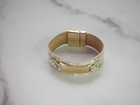 Faux Leather Snake Wrap Bracelet