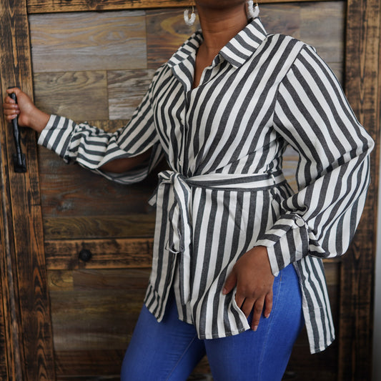 Classy Peek a Boo Button Up