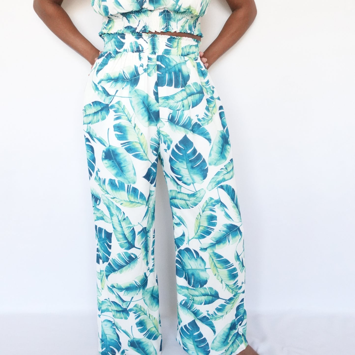 Tropical Wide Leg Pant