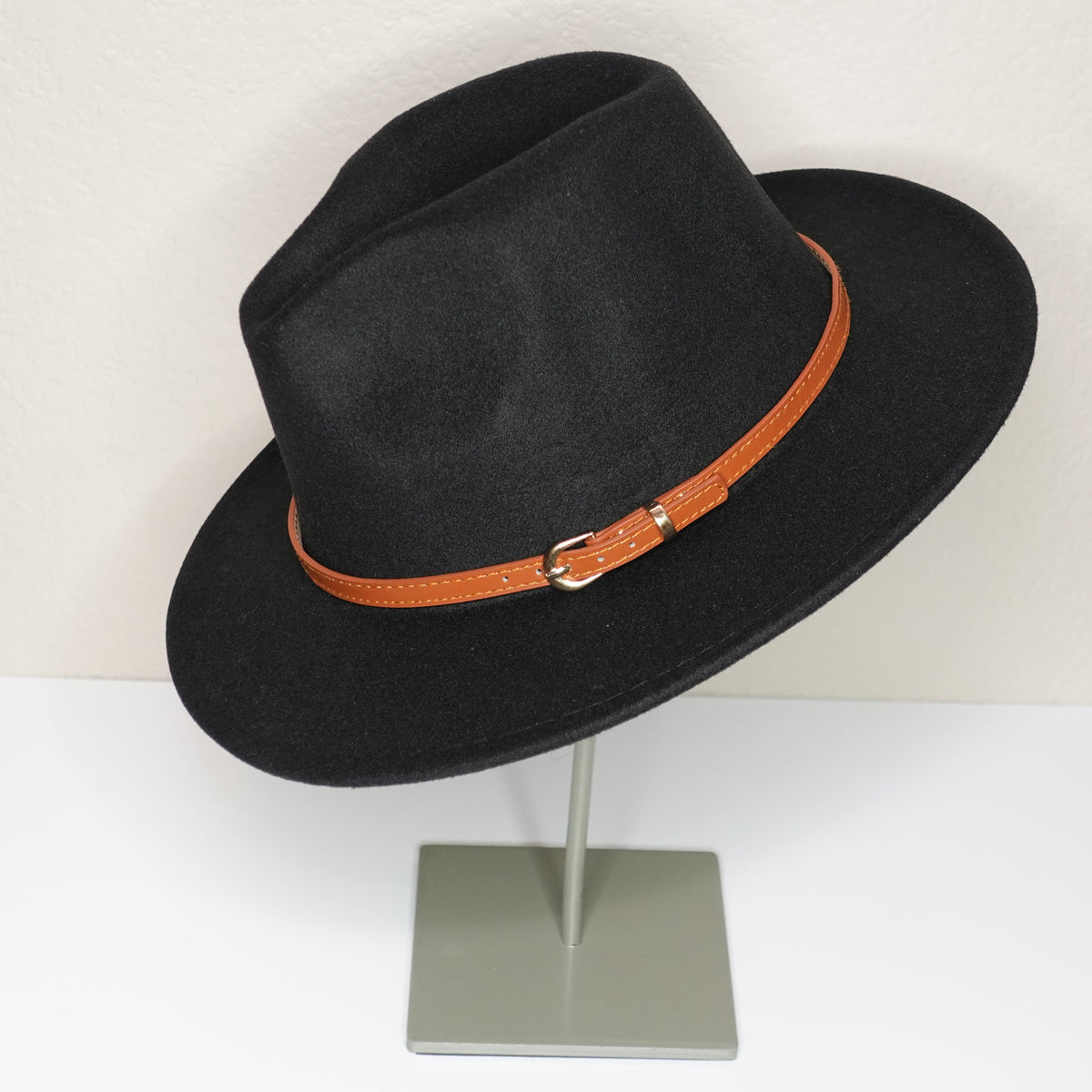 Leather Belt Fedora Hat