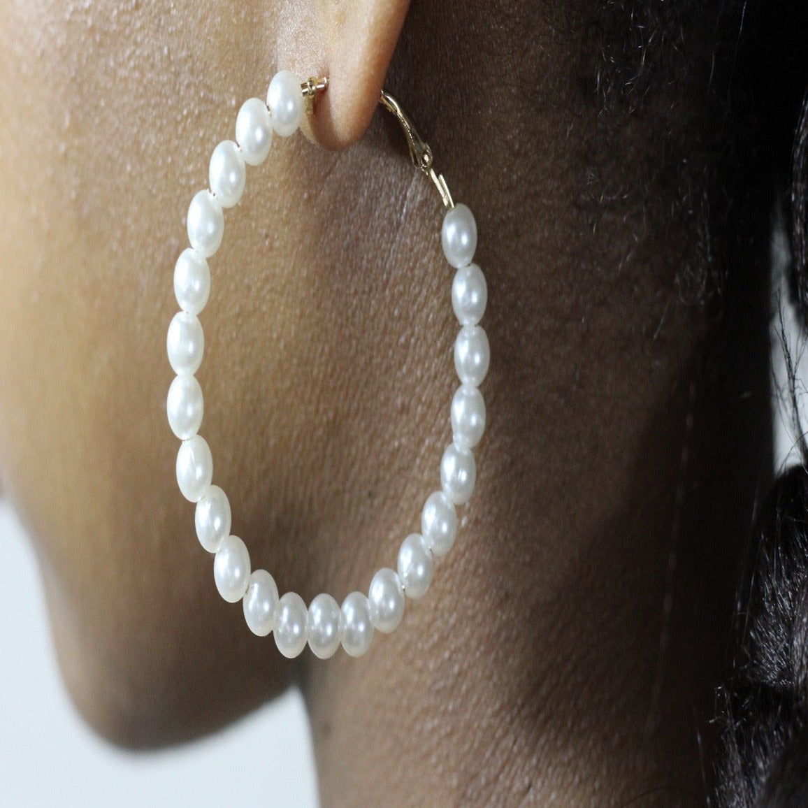 Pearl Hoop Earrings