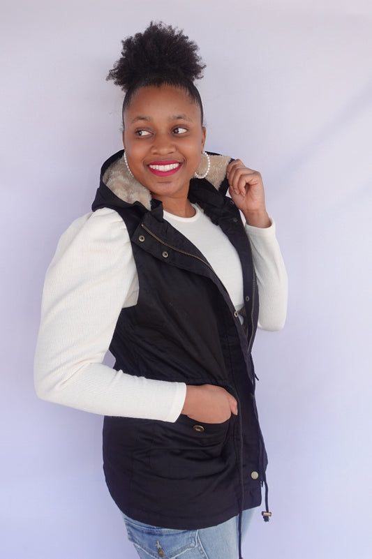 Vest with Faux Fur Lining