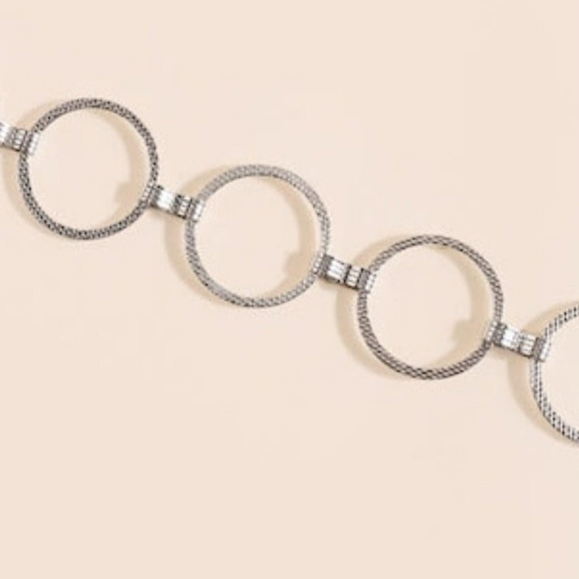 Silver Circle Chain Belt